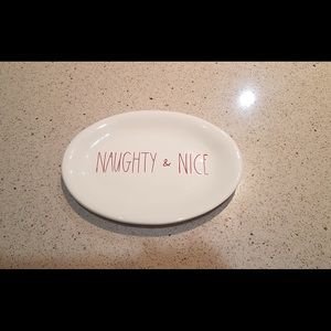 Rae Dunn naughty and nice plate
